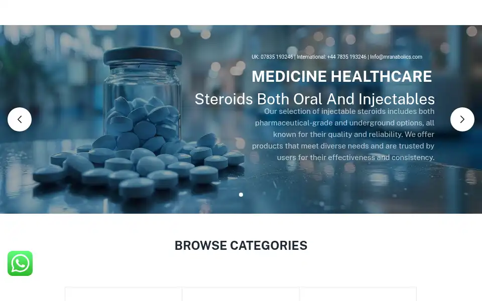 Screenshot of mranabolics.com