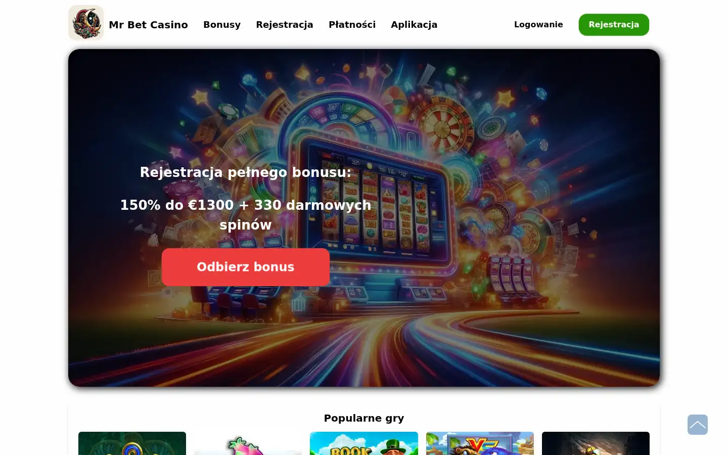 Screenshot of mrbetcasino.com.pl