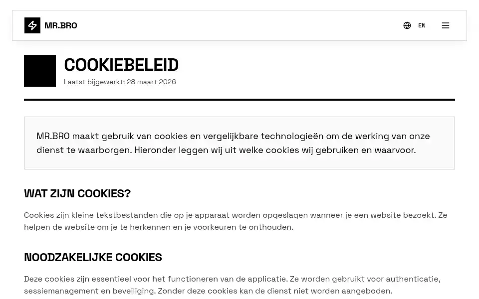 Screenshot of mrbro.nl
