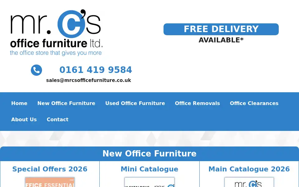 Screenshot of mrcsofficefurniture.co.uk