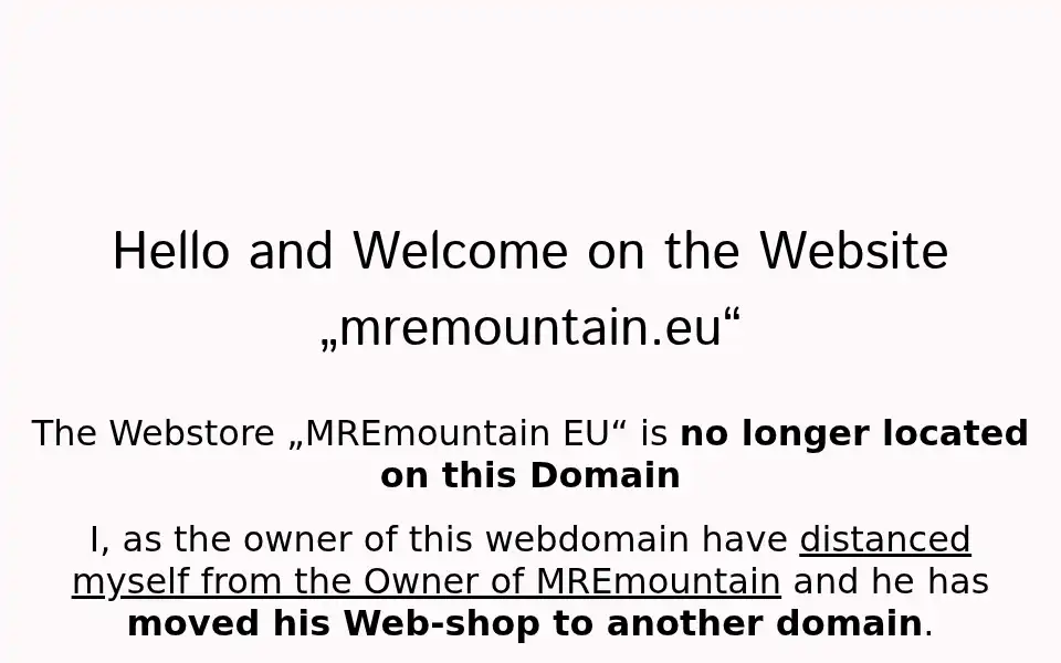 Screenshot of mremountain.eu