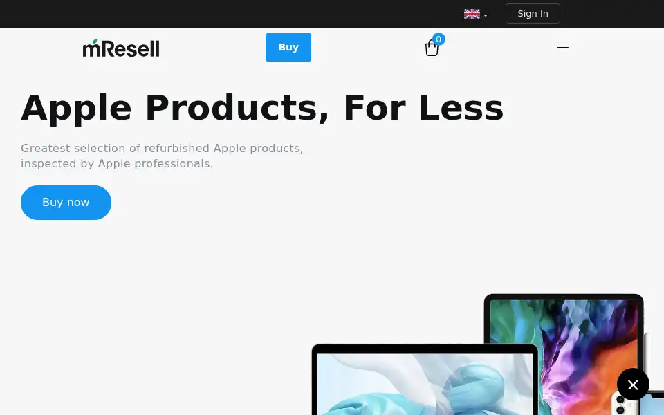 Screenshot of mresell.co.uk