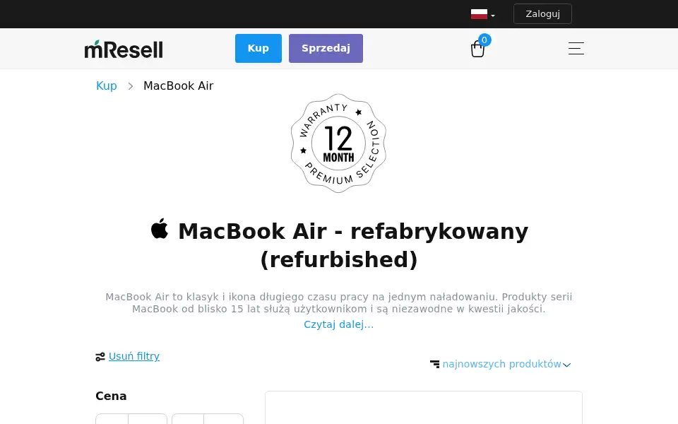 Screenshot of mresell.pl