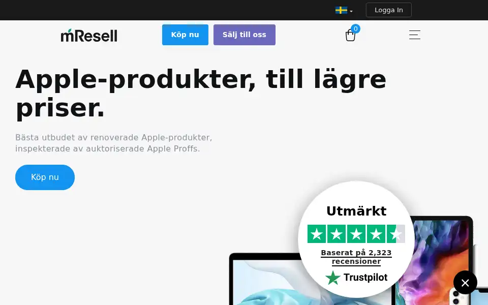 Screenshot of mresell.se