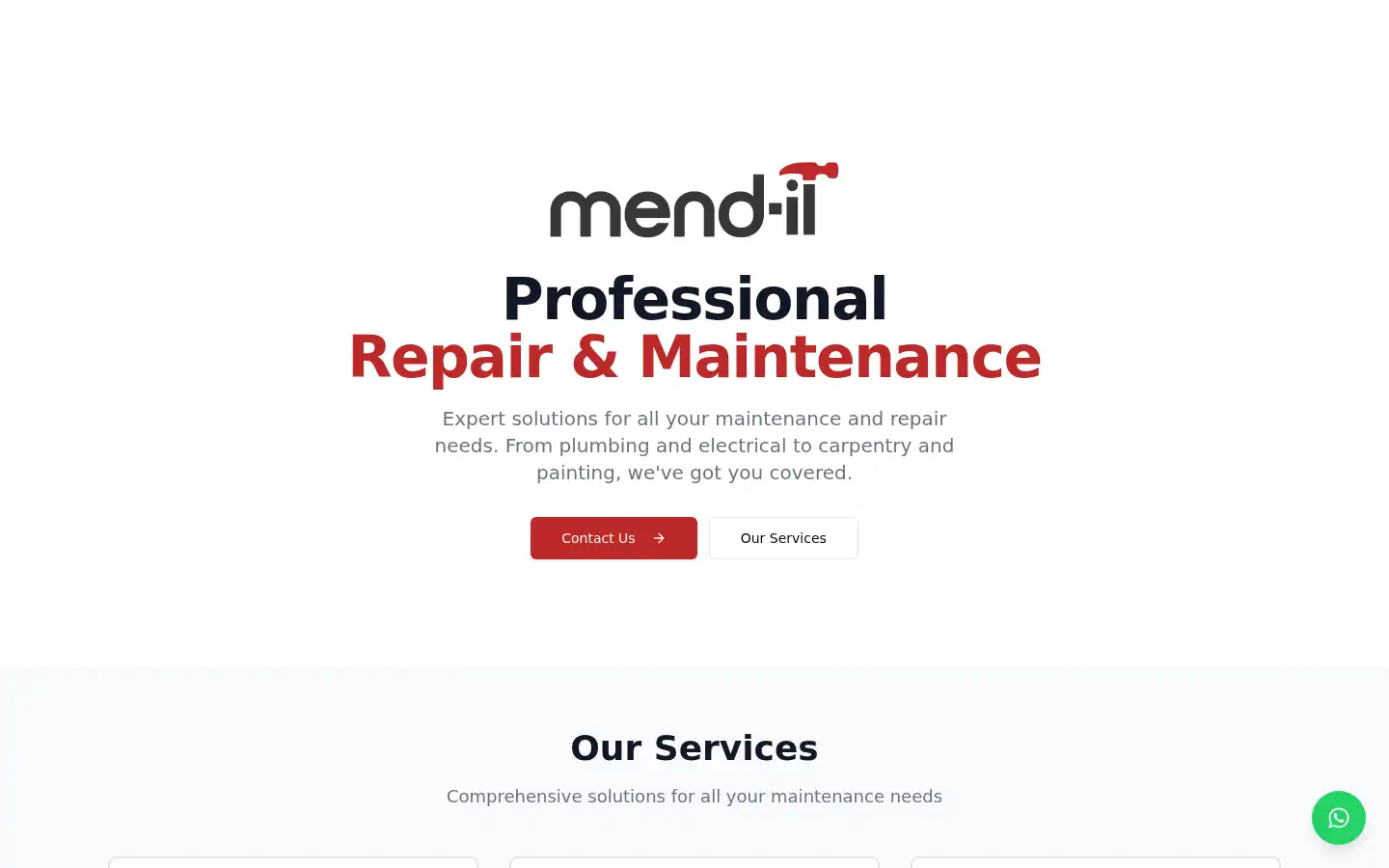 Screenshot of mrmendit.co.za