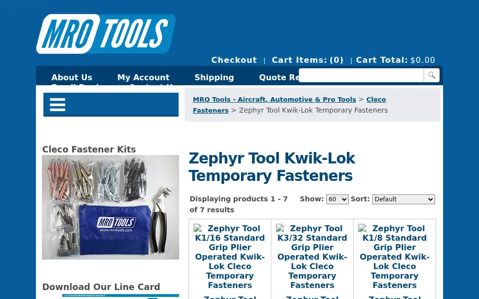 Screenshot of mrotools.com