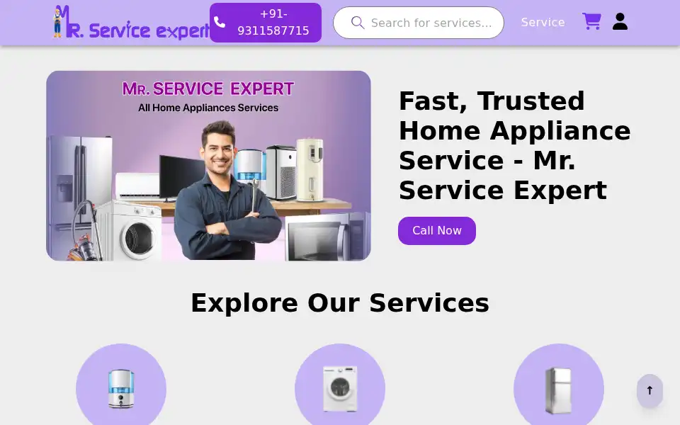 Screenshot of mrserviceexpert.com