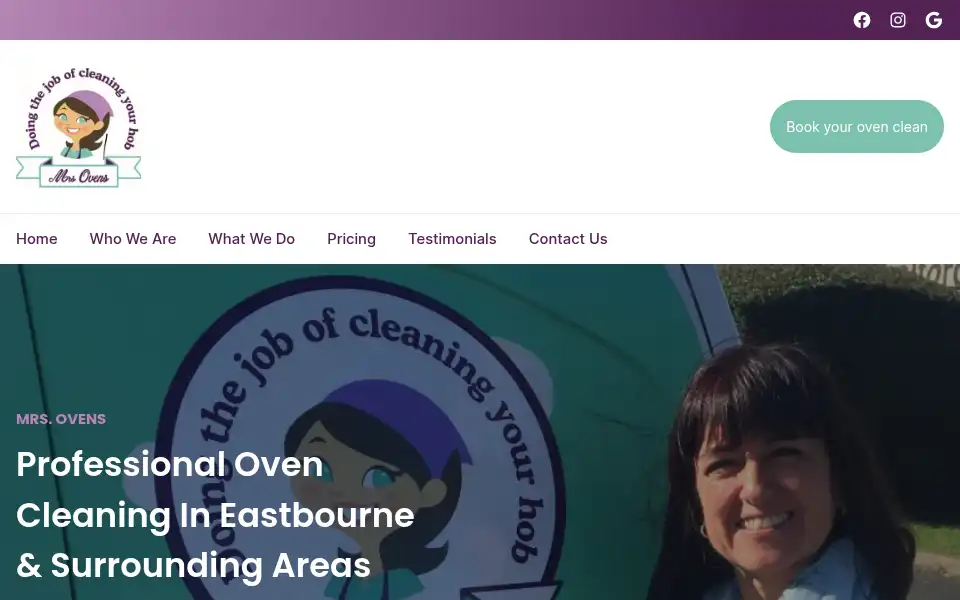 Screenshot of mrsovens.co.uk