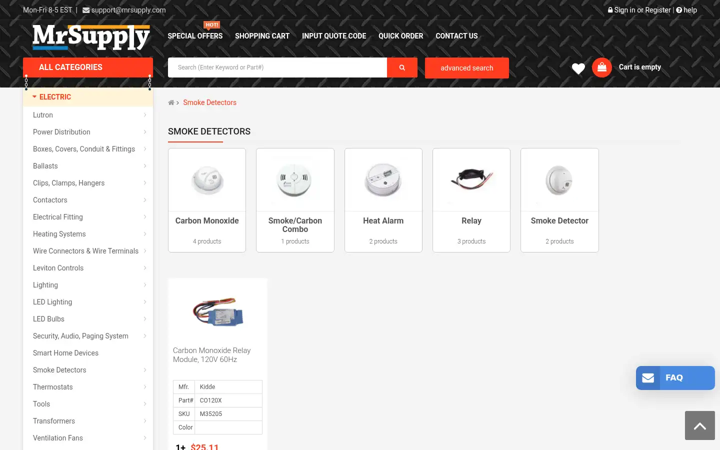 Screenshot of mrsupply.com