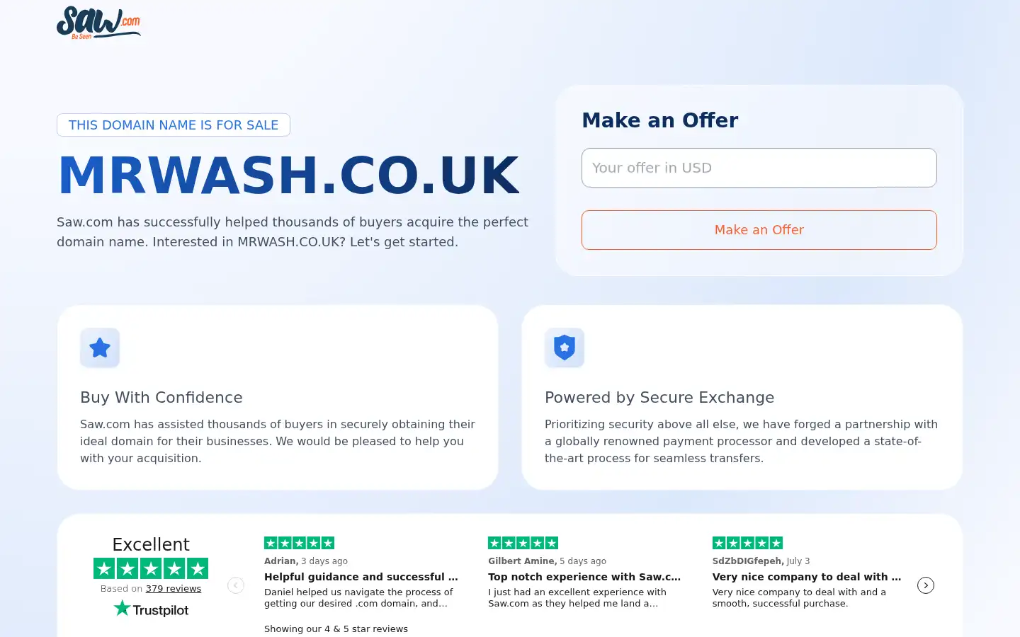 Screenshot of mrwash.co.uk