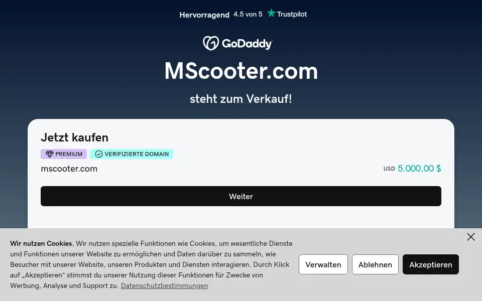 Screenshot of mscooter.com
