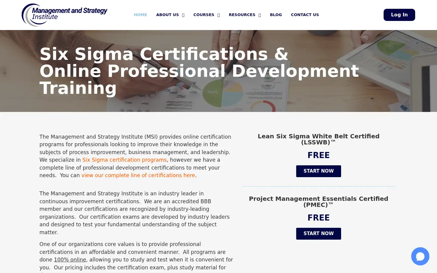 Screenshot of msicertified.com
