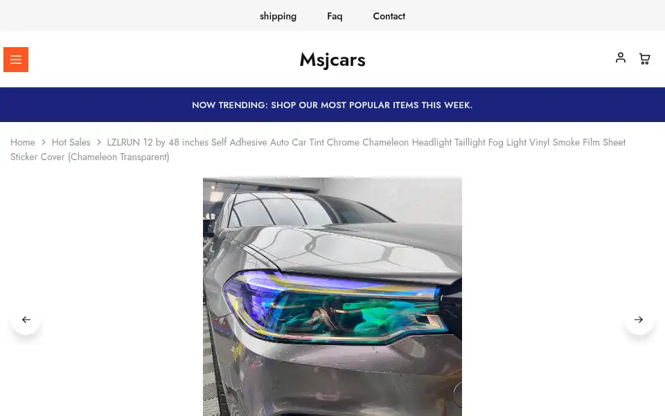 Screenshot of msjcars.co.uk