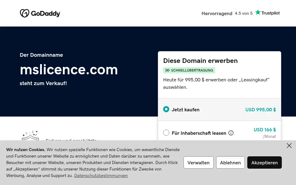 Screenshot of mslicence.com
