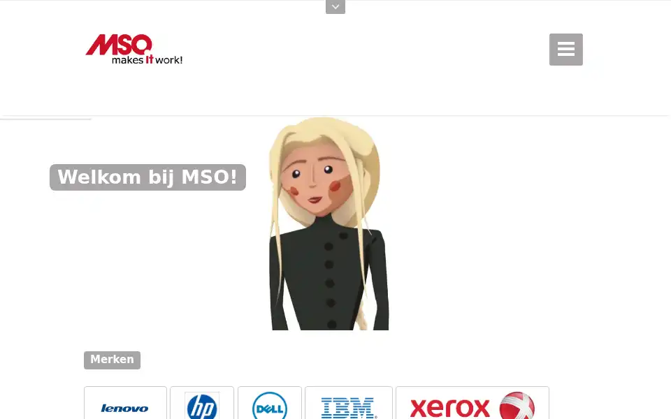 Screenshot of mso.com