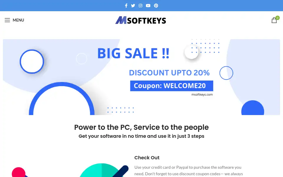 Screenshot of msoftkeys.com