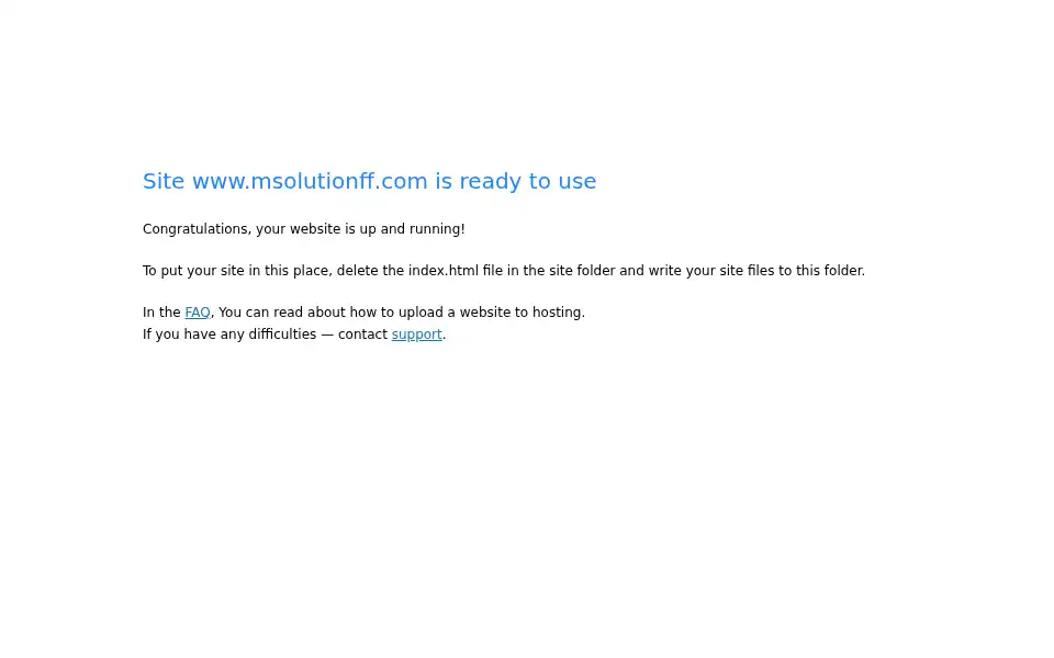 Screenshot of msolutionff.com
