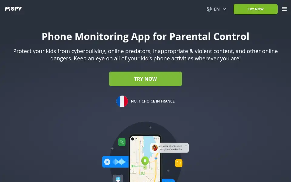Screenshot of mspy.mobi