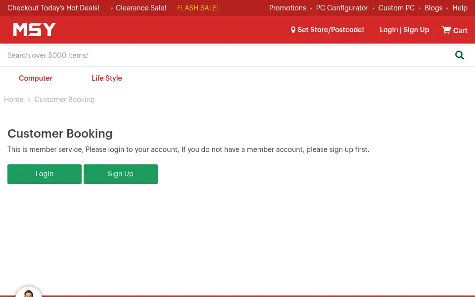 Screenshot of msy.com.au