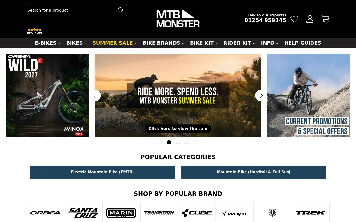 Screenshot of mtbmonster.com