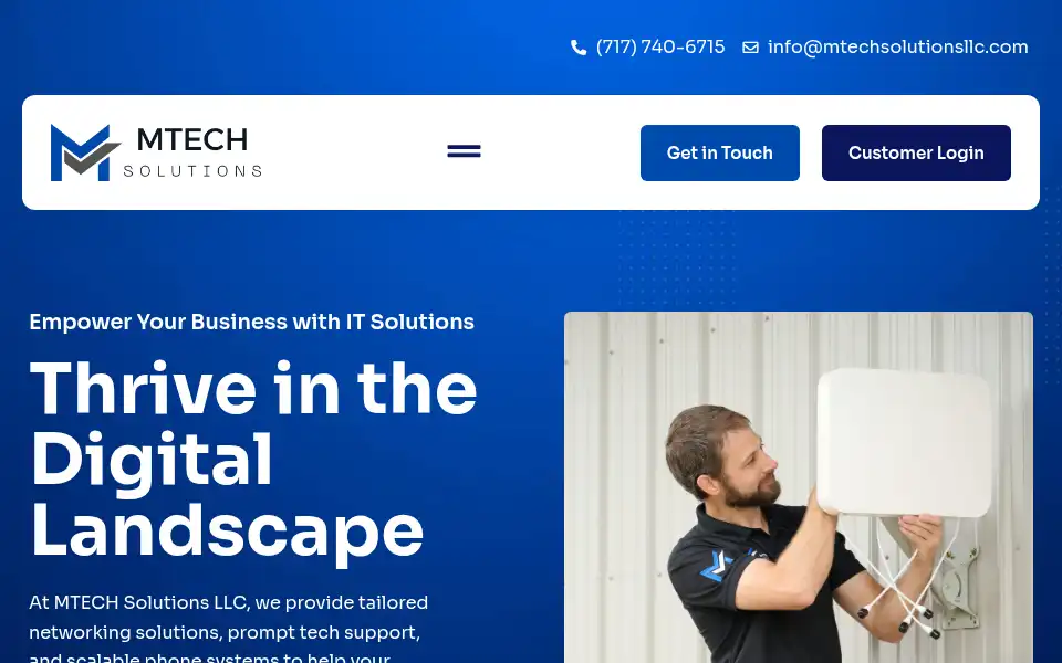 Screenshot of mtechsolutionsllc.com
