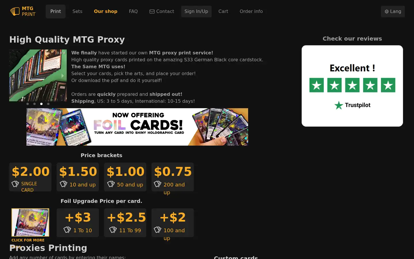 Screenshot of mtg-print.com