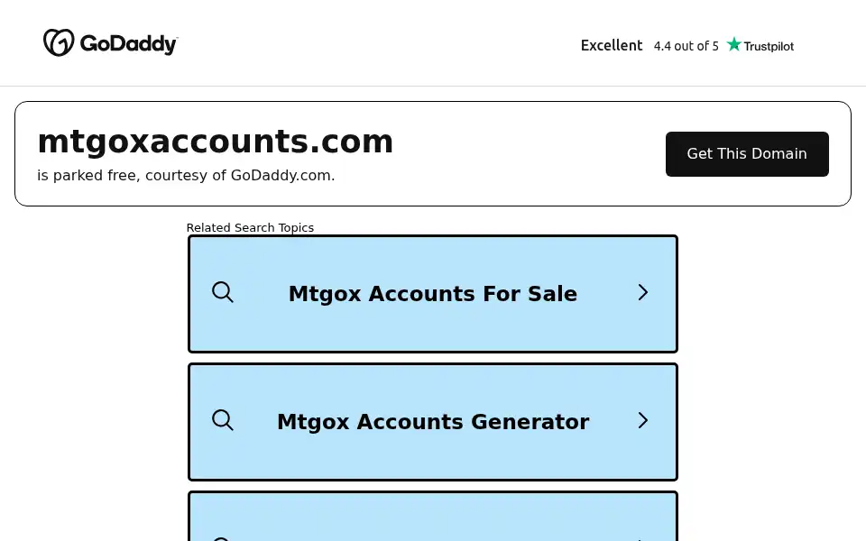 Screenshot of mtgoxaccounts.com
