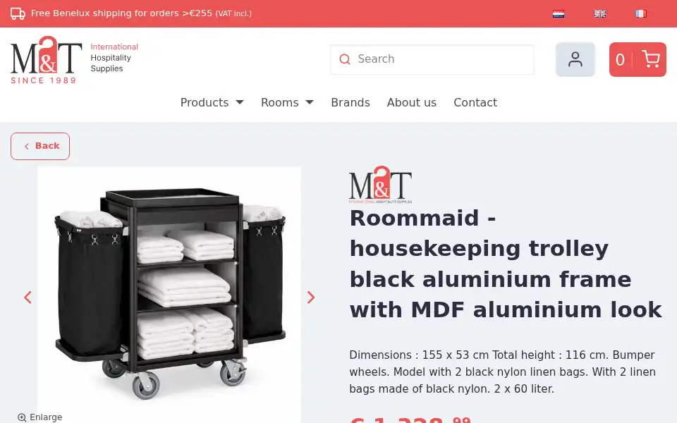 Screenshot of mthotelstore.be