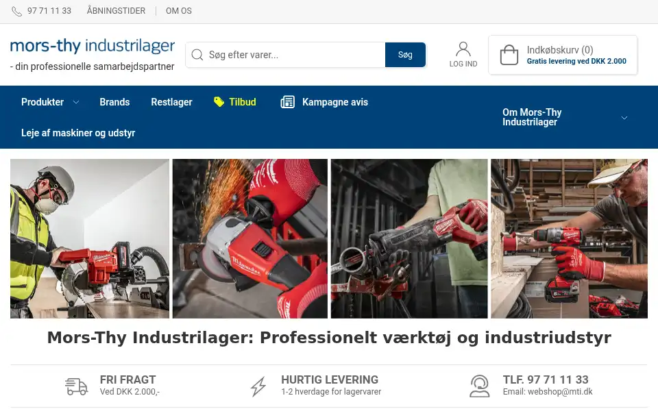 Screenshot of mti.dk