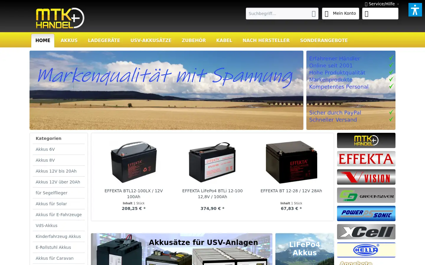 Screenshot of mtk-handel.de