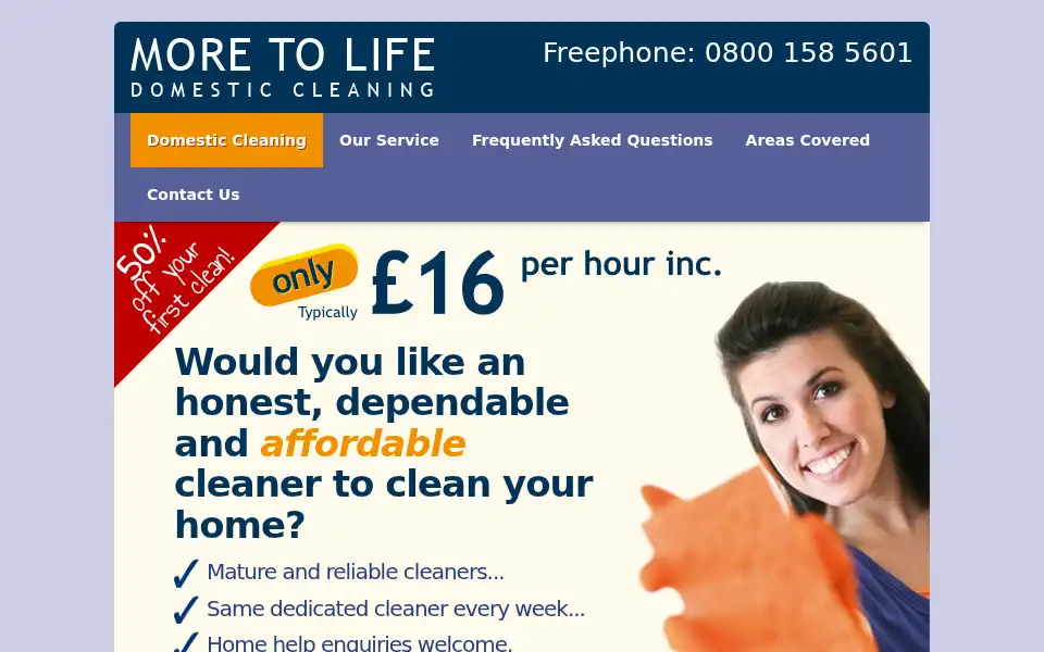 Screenshot of mtlcleaning.com
