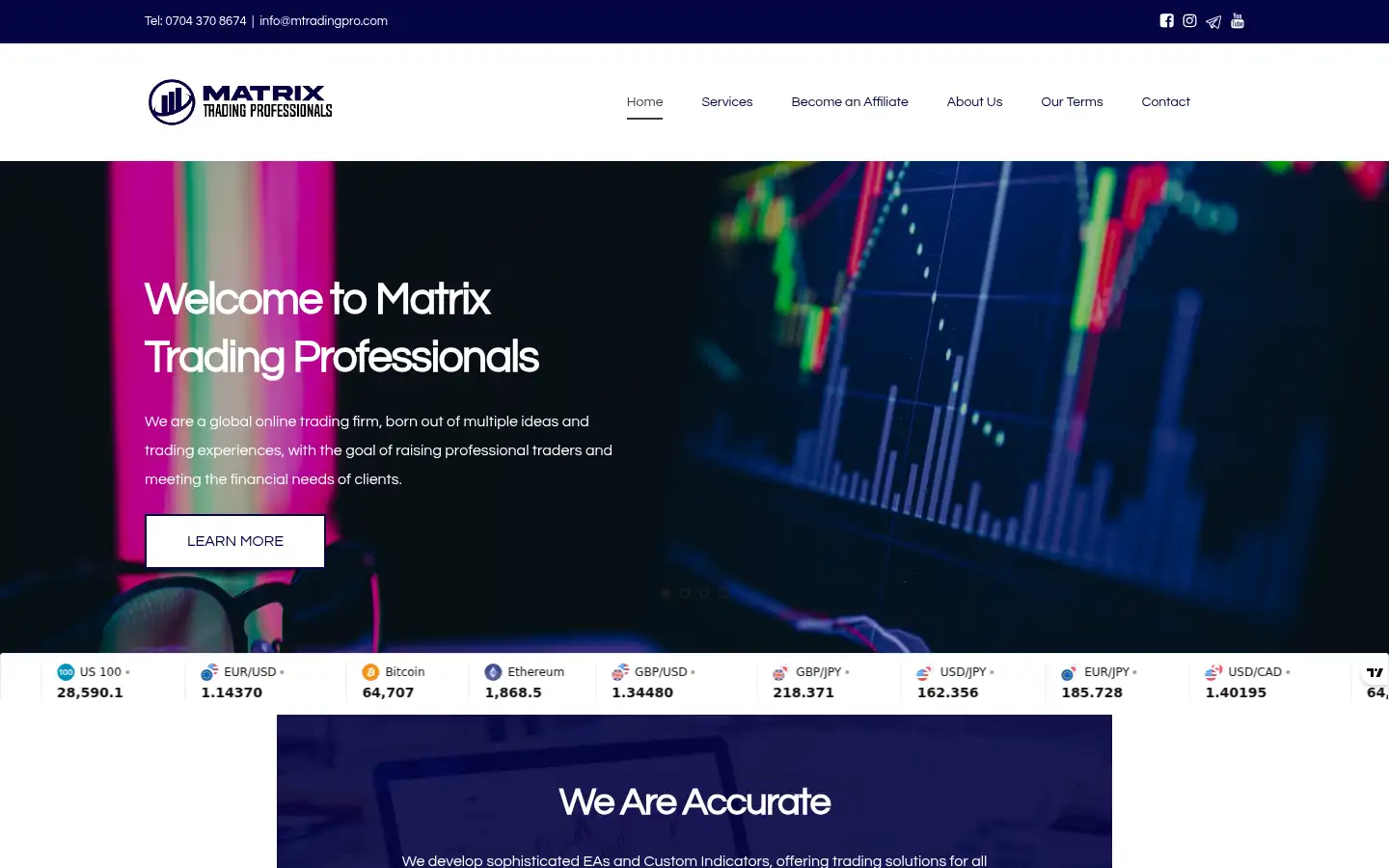 Screenshot of mtradingpro.com