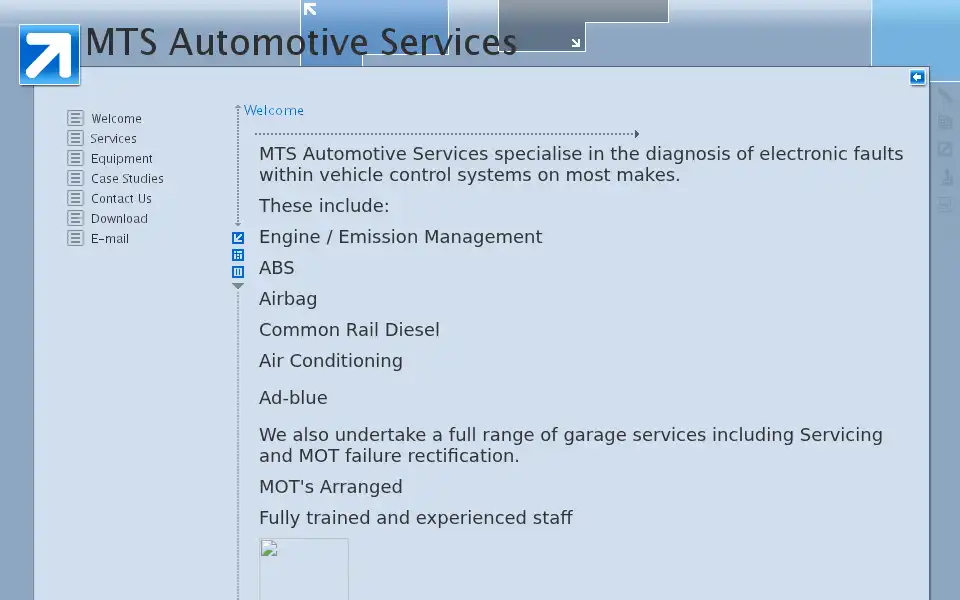 Screenshot of mts-automotive.co.uk