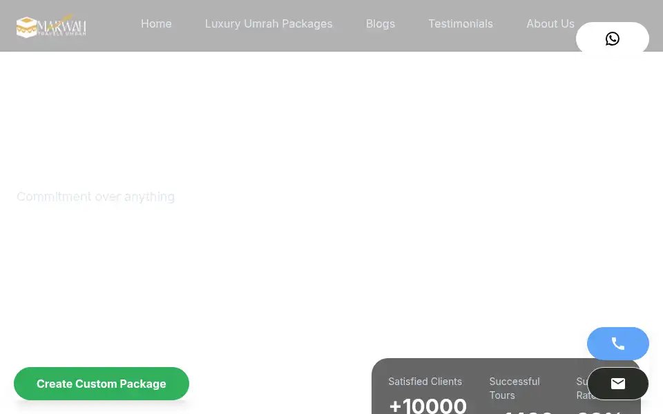 Screenshot of mtumrah.com