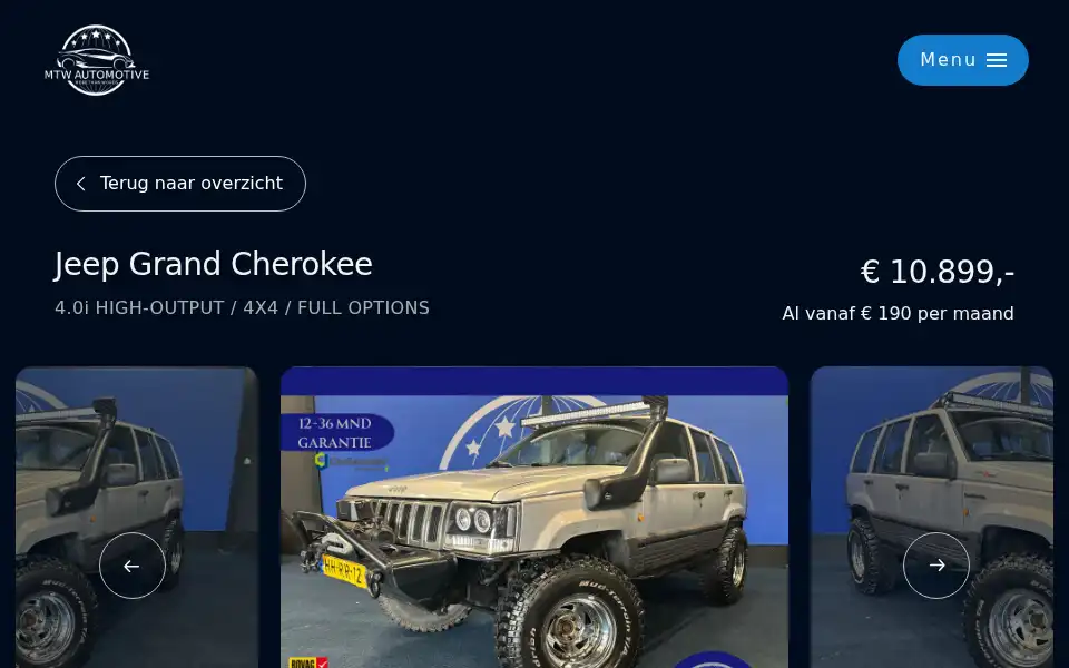 Screenshot of mtwautomotive.nl