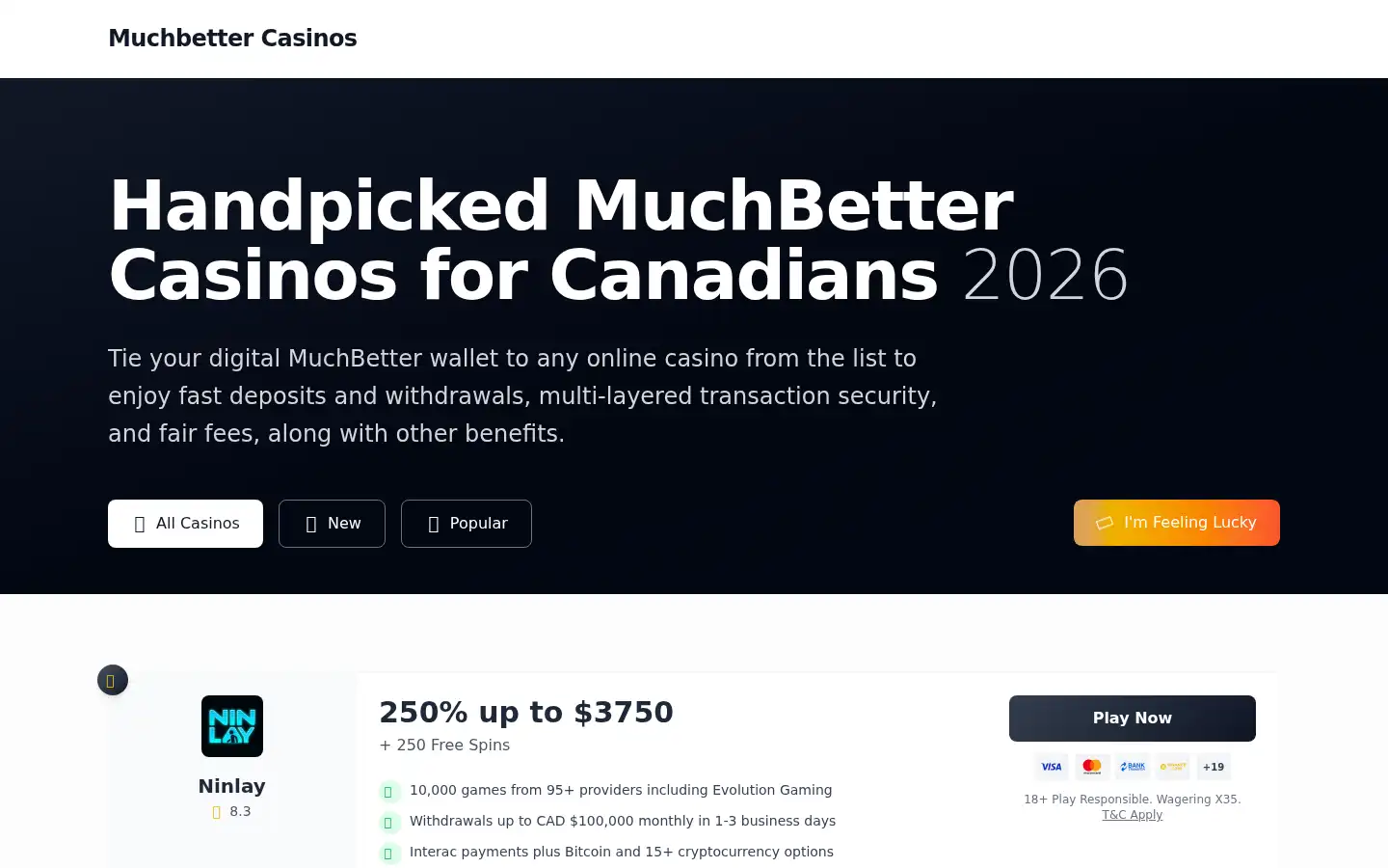 Screenshot of muchbettercasinos.org