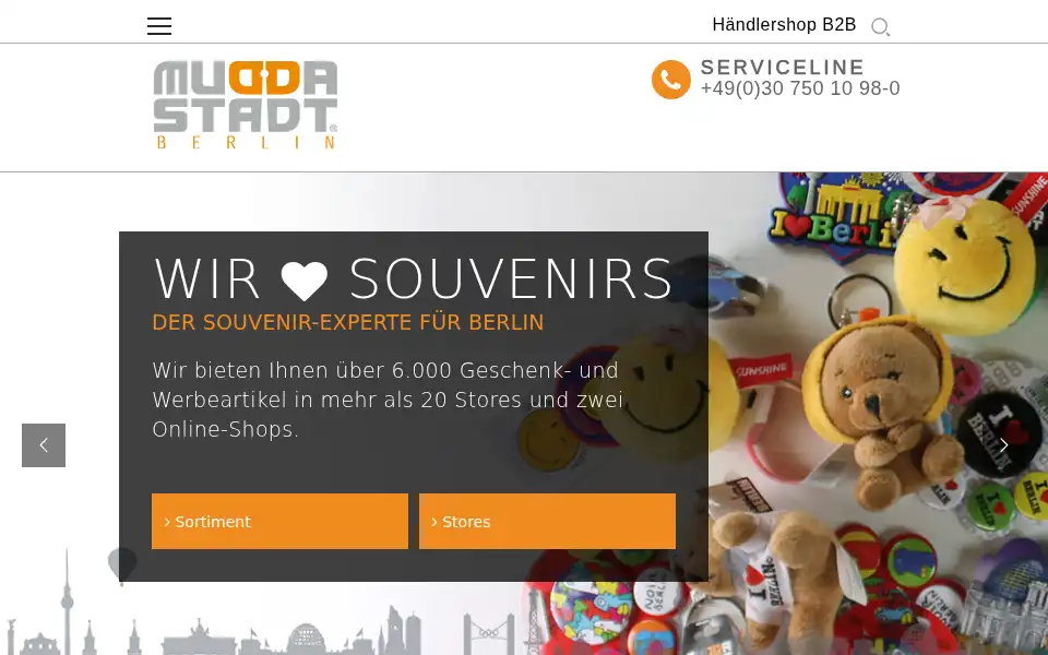 Screenshot of muddastadt-berlin.de