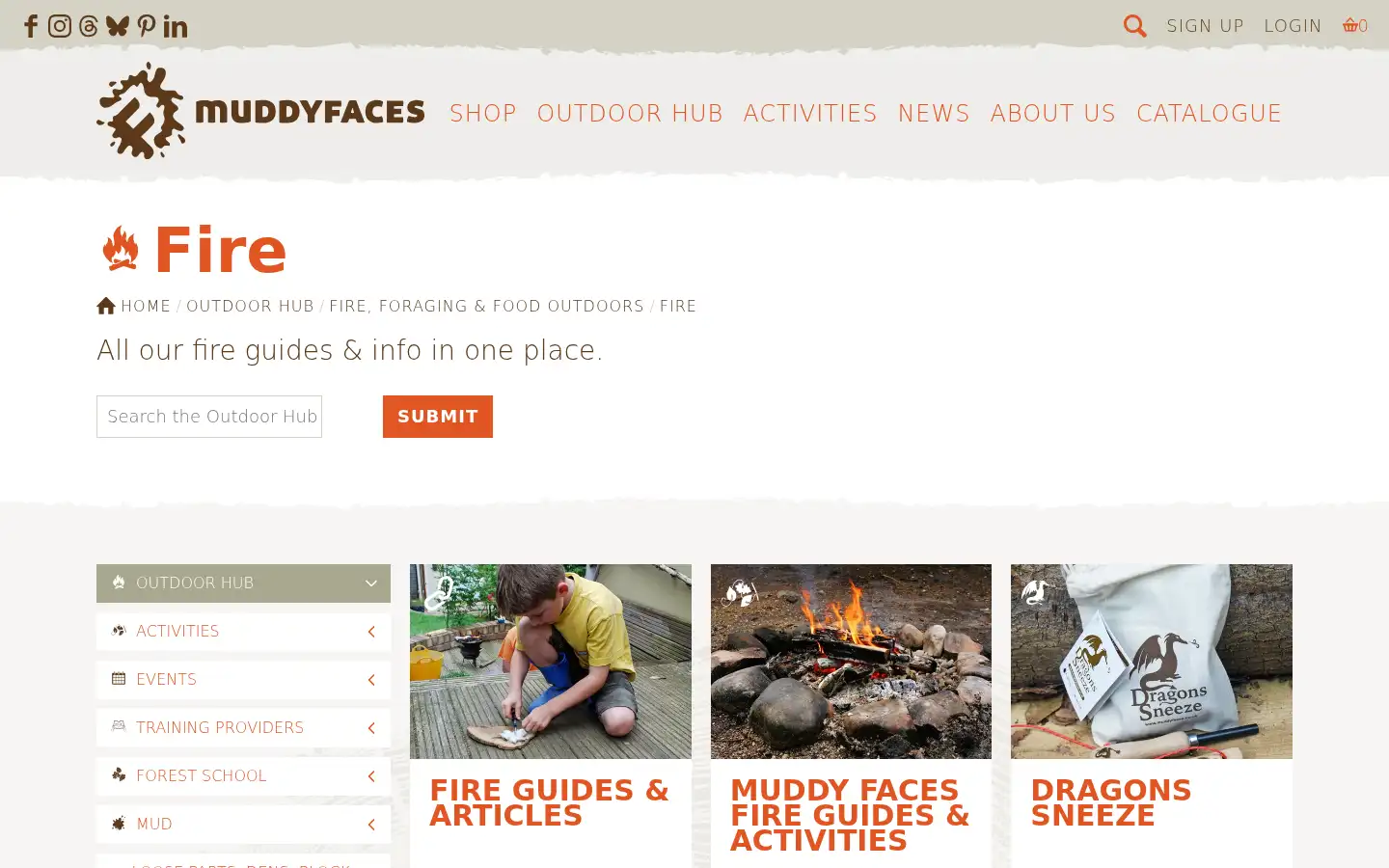 Screenshot of muddyfaces.co.uk