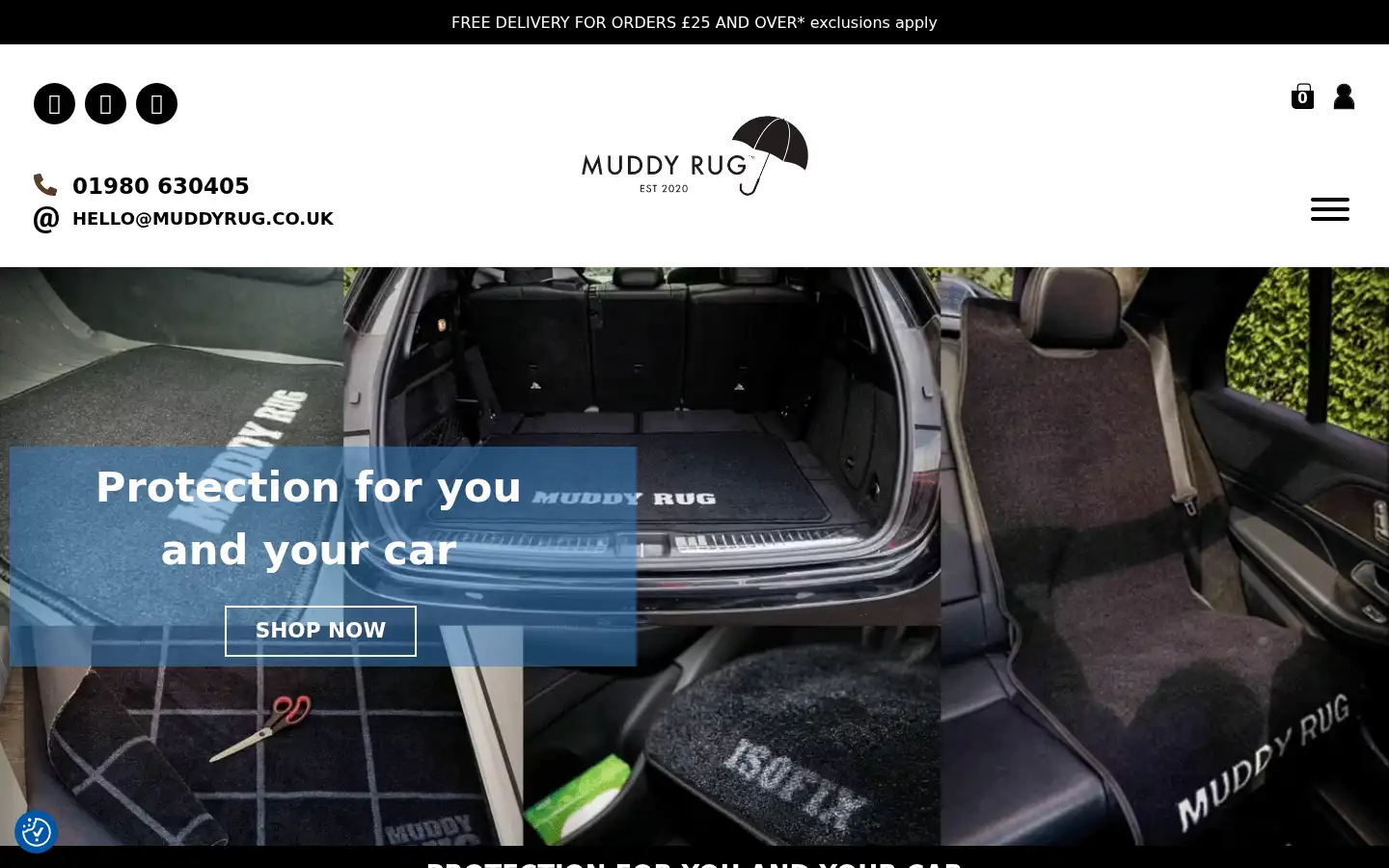 Screenshot of muddyrug.co.uk