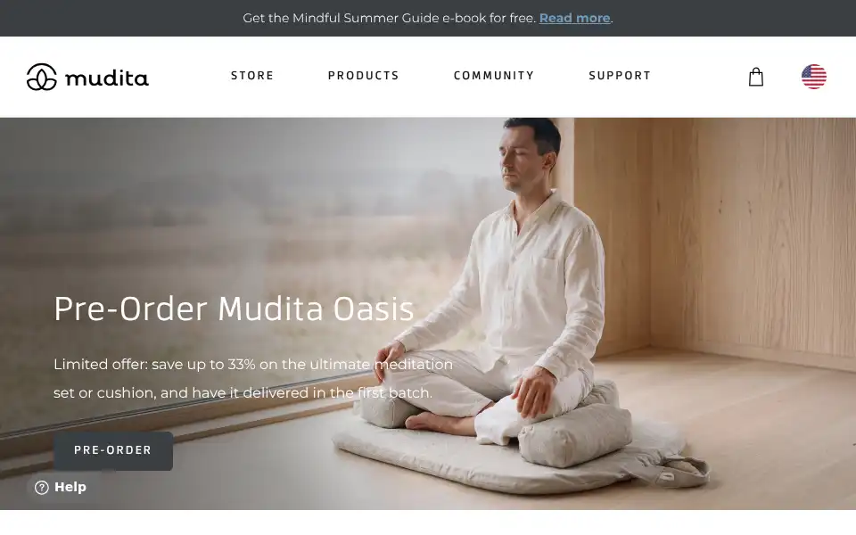 Screenshot of mudita.com