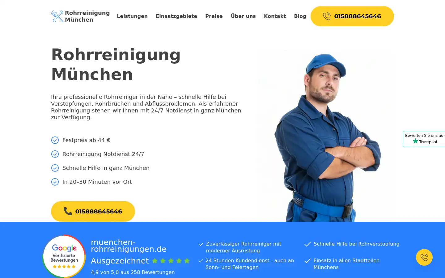 Screenshot of muenchen-rohrreinigungen.de
