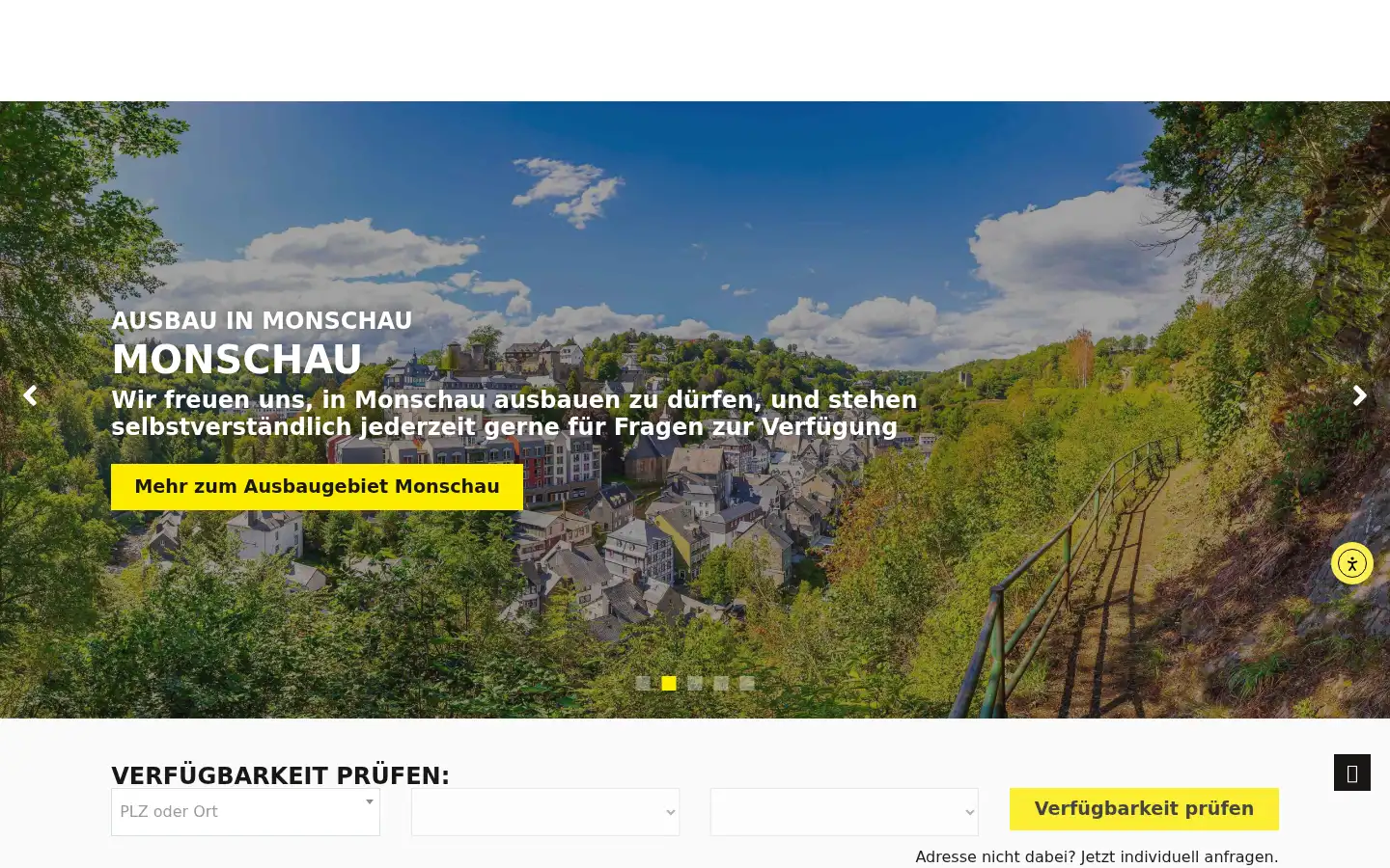 Screenshot of muenet-glasfaser.de