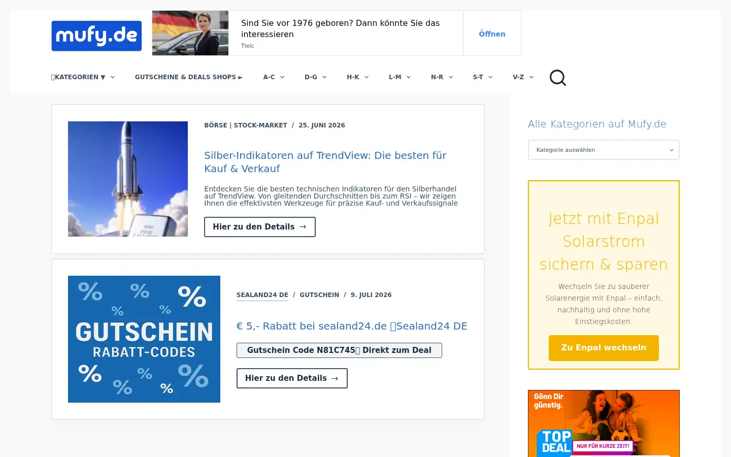 Screenshot of mufy.de
