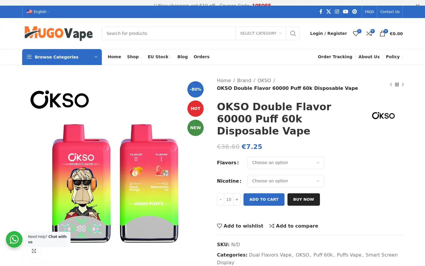 Screenshot of mugovape.com