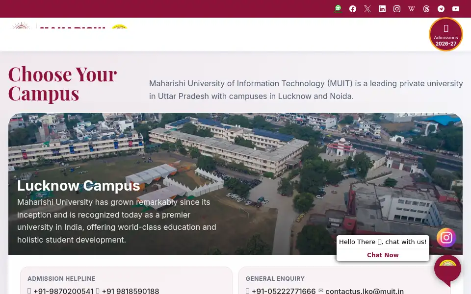 Screenshot of muit.in