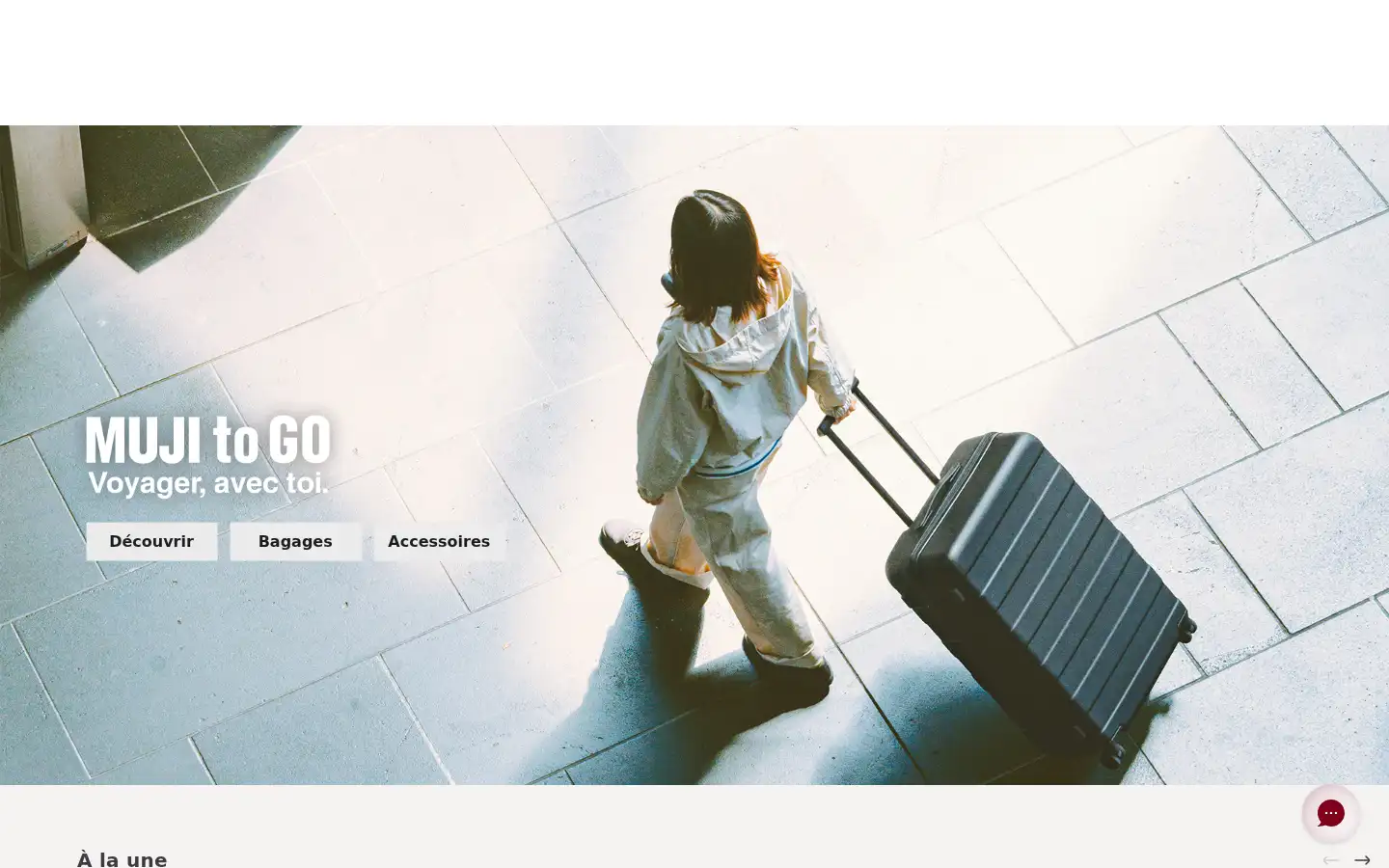 Screenshot of muji.fr