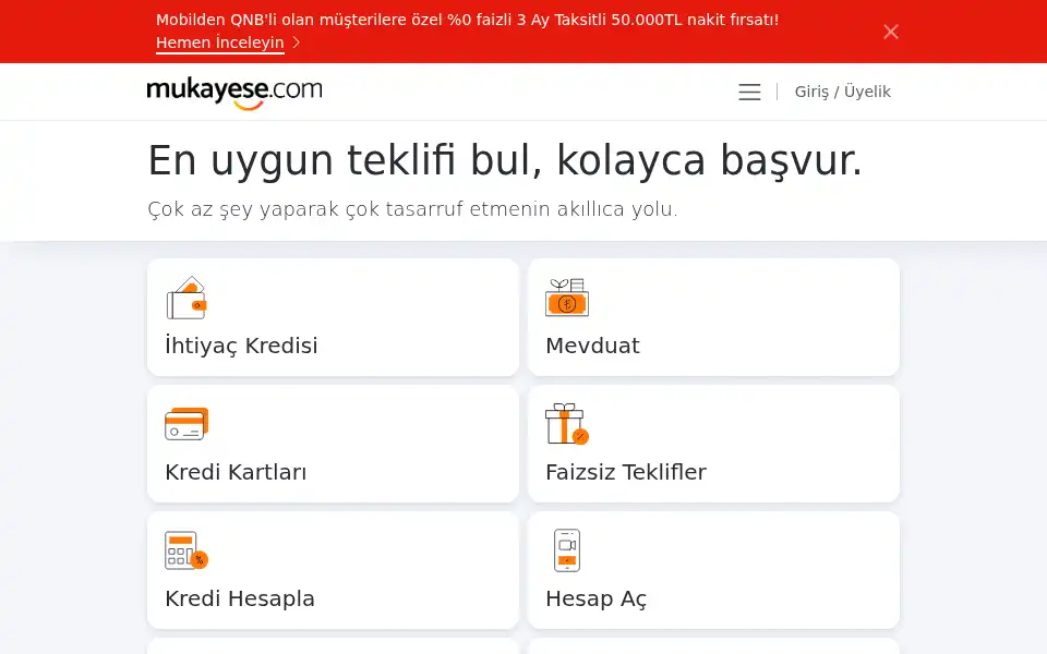 Screenshot of mukayese.com