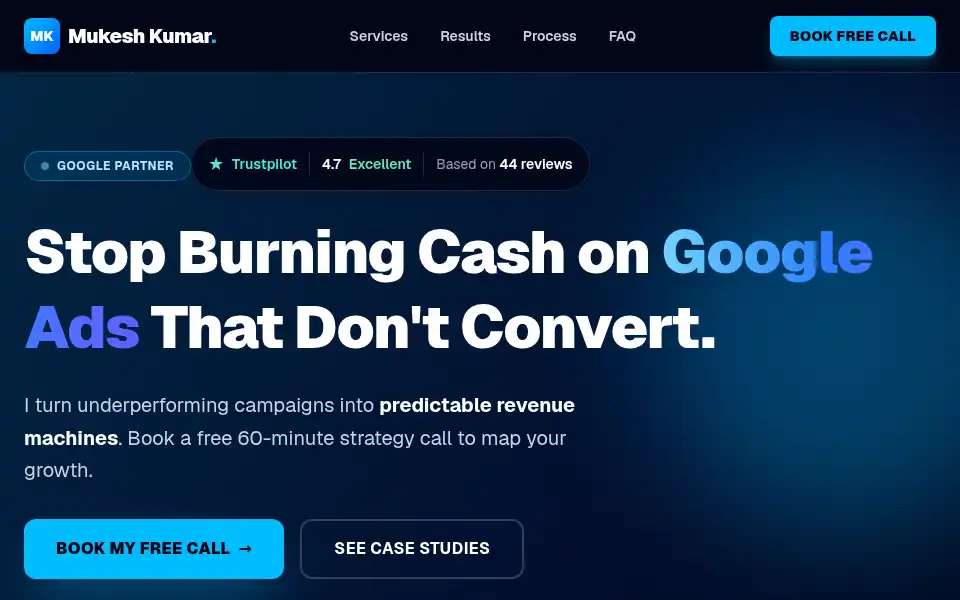 Screenshot of mukeshkumar.co
