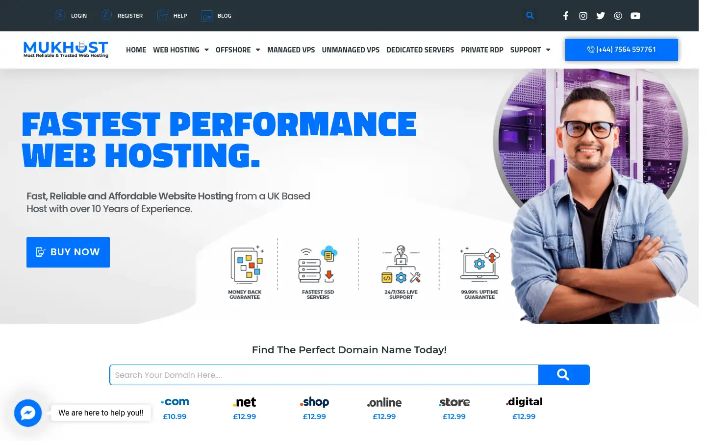 Screenshot of mukhost.com