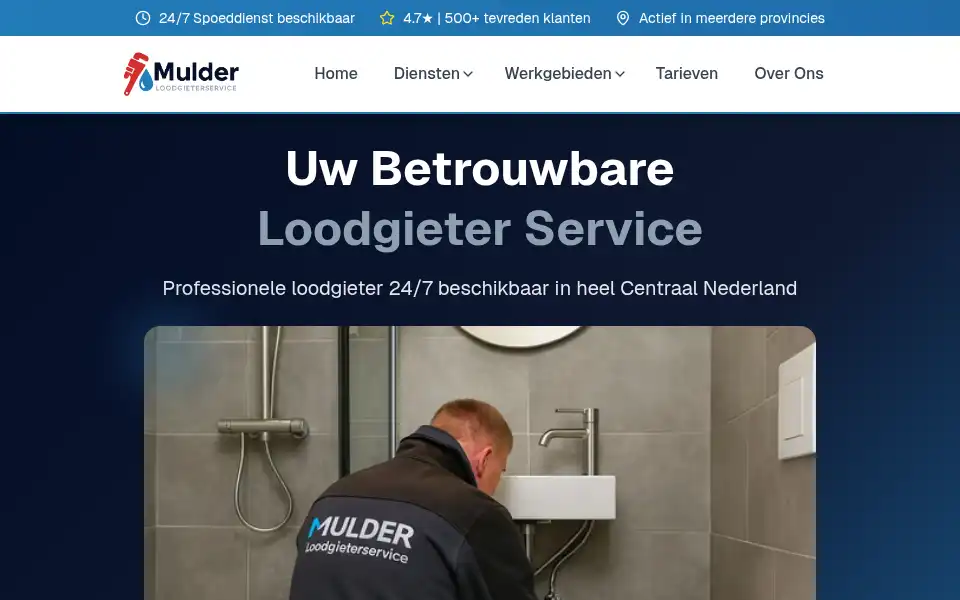 Screenshot of mulderloodgieterservice.nl